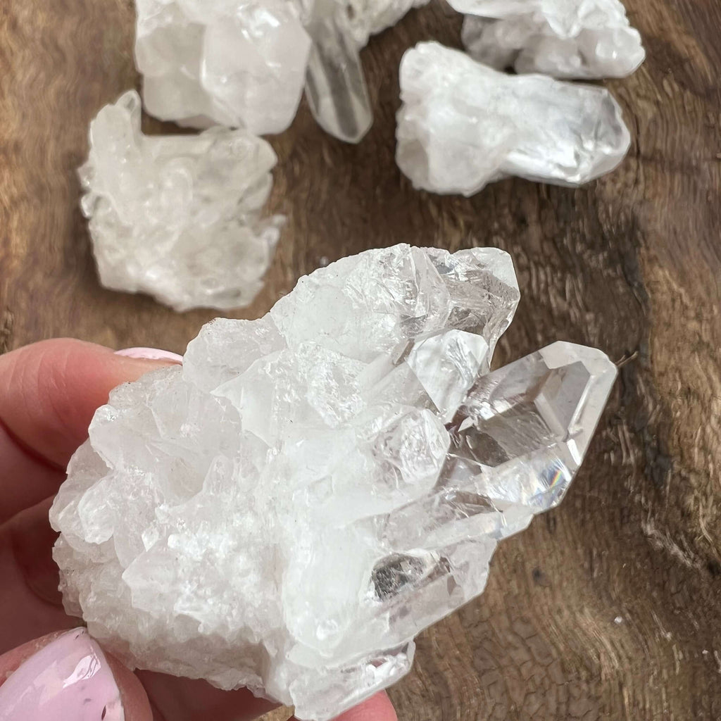 Cluster cuart incolor/cristal de stanca druzy S 4,5-5,5 cm, druzy.ro, cristale 4