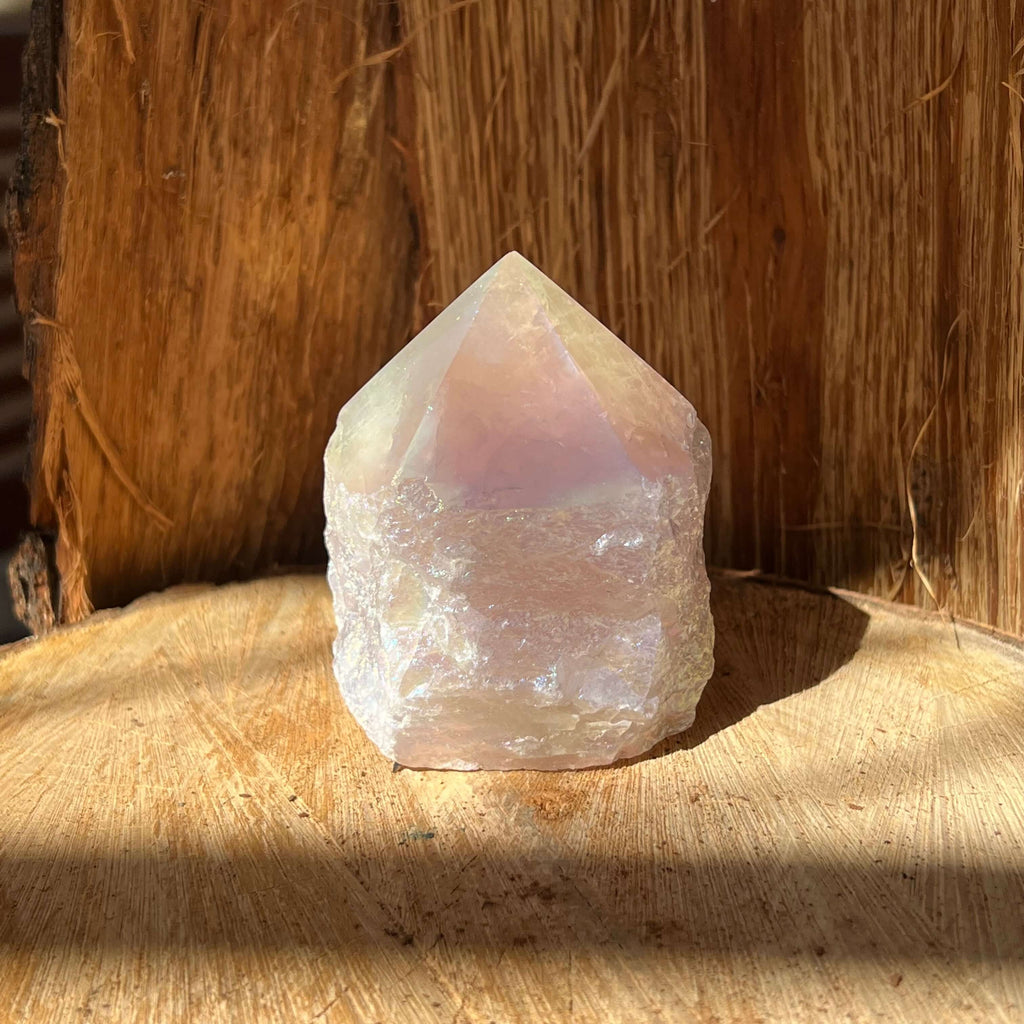 Generator varf cuart roz aura model 1, druzy.ro, cristale 7
