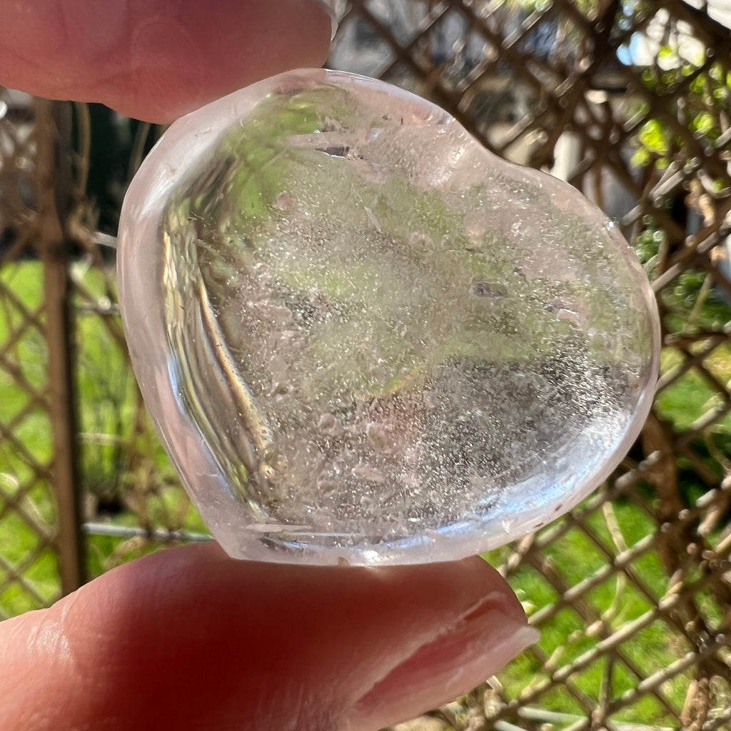 Inima cristal de stanca/cuart incolor  m3, druzy.ro, cristale 3