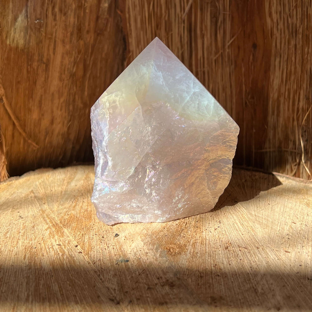 Generator varf cuart roz aura model 1, druzy.ro, cristale 3