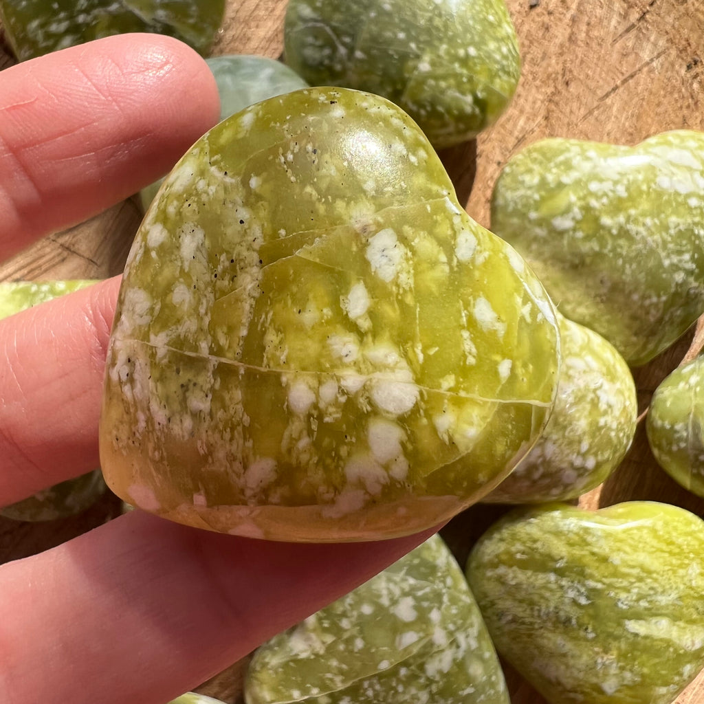 Inima serpentin galben, druzy.ro, cristale 7