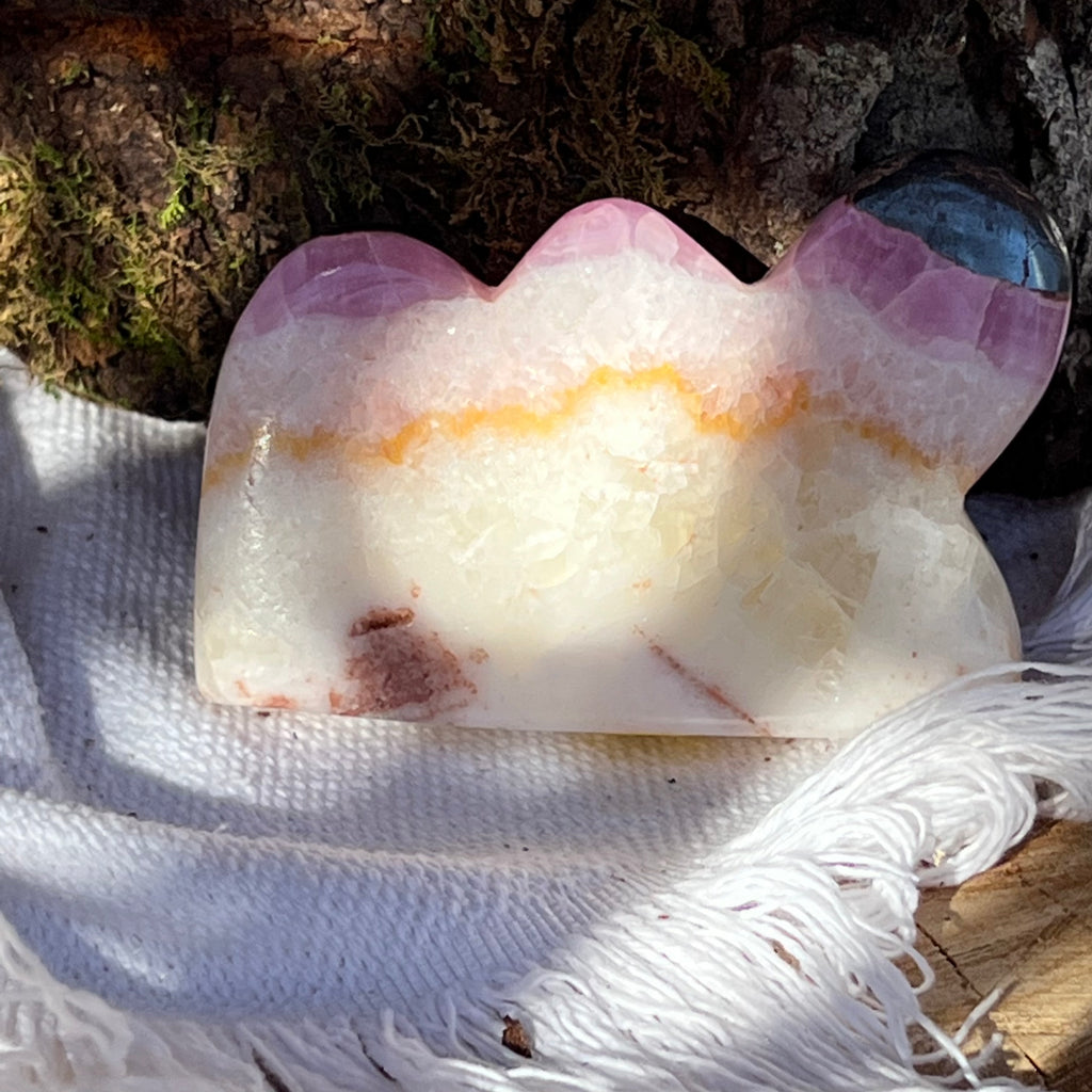 Aragonit roz forma nor m3, druzy.ro, cristale 2