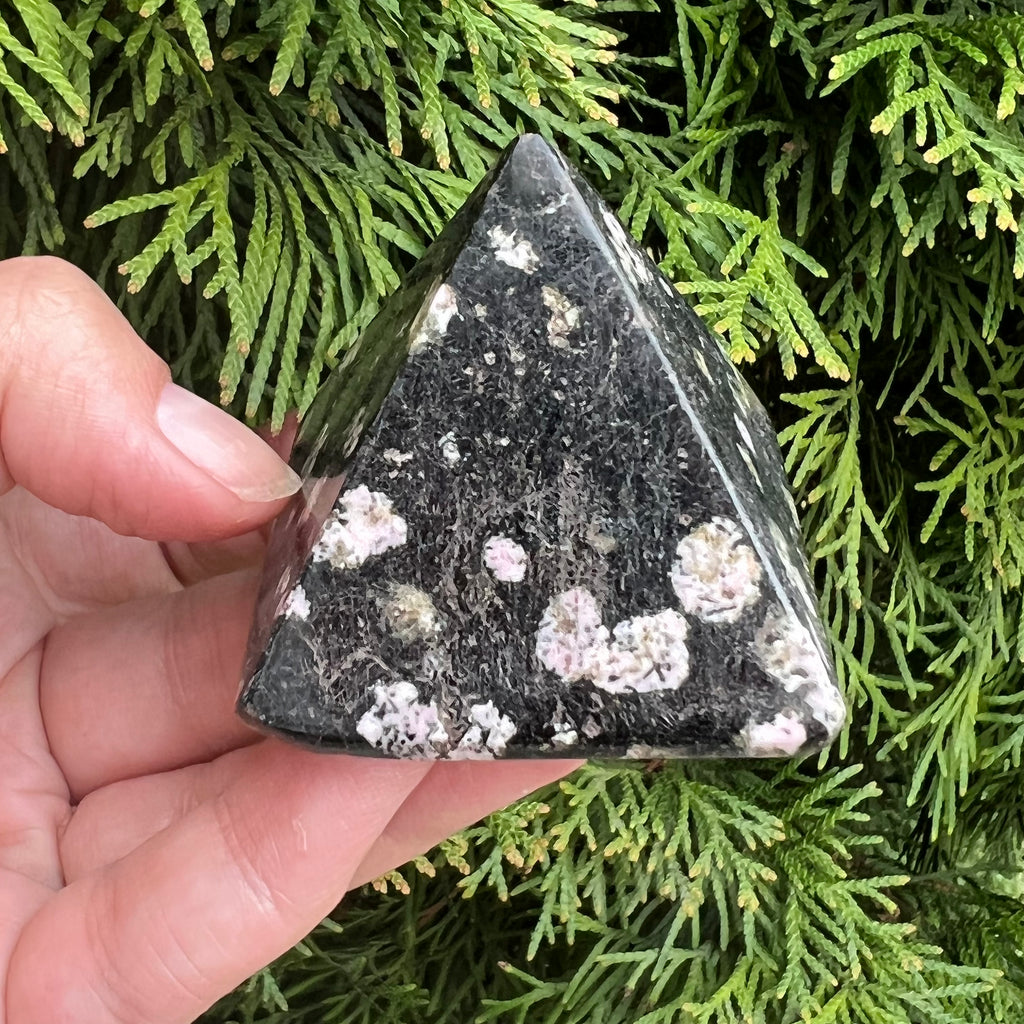 Obisdian zapada piramida 5 cm, druzy.ro, cristale 1