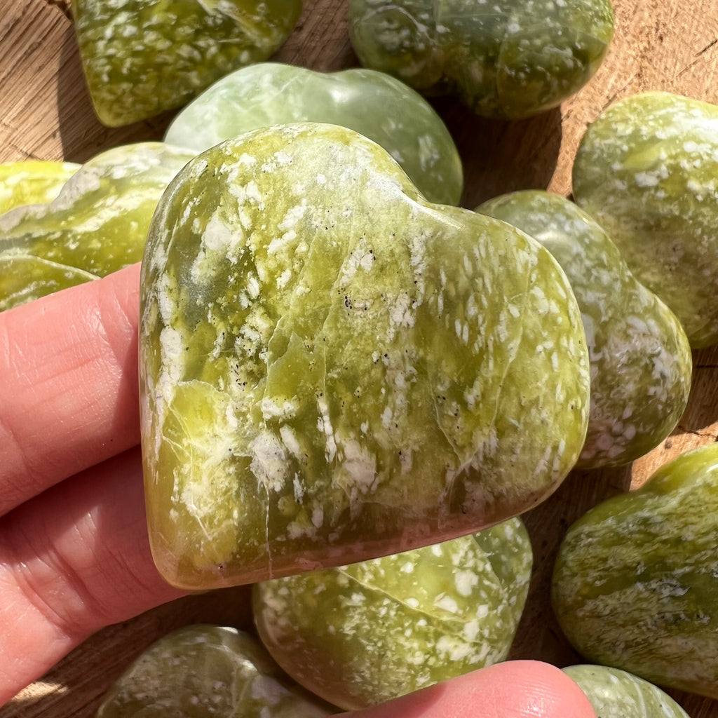 Inima serpentin galben, druzy.ro, cristale 5