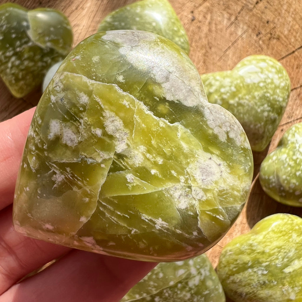 Inima serpentin galben, druzy.ro, cristale 6