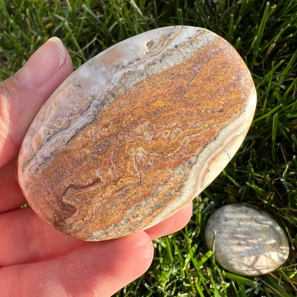 Jasp albina / bumblebee palmstone m1, druzy.ro, cristale 2
