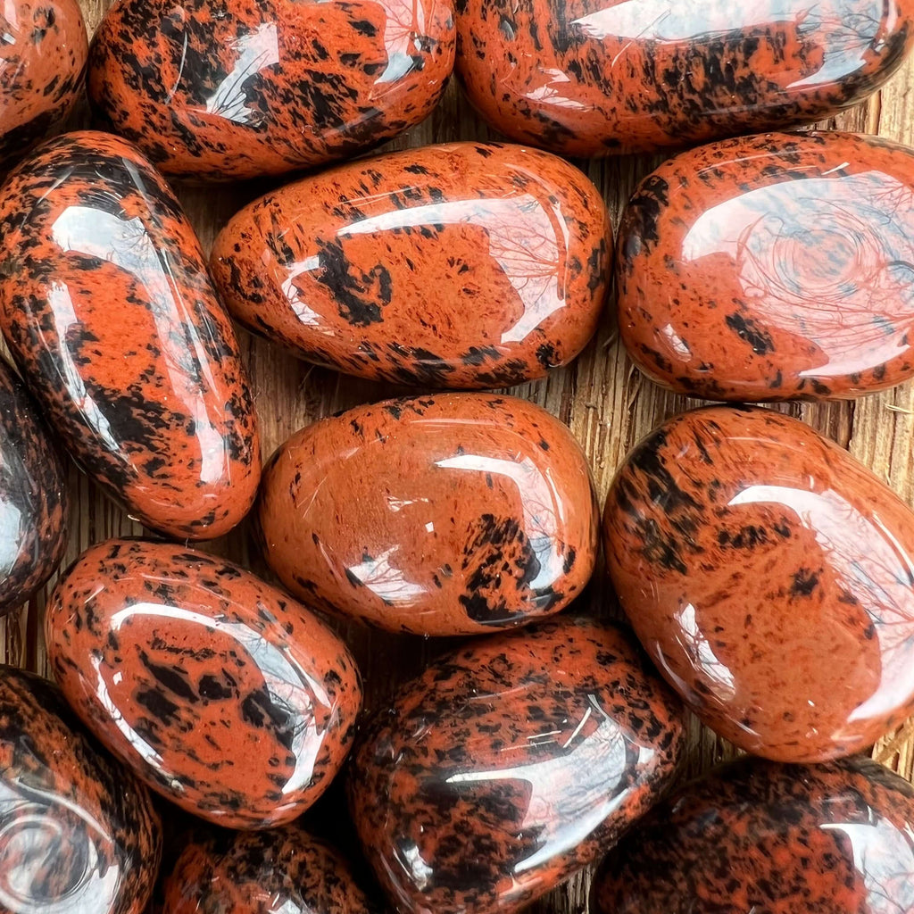 Obsidian Mahogany piatra rulata mini, druzy.ro, cristale 1