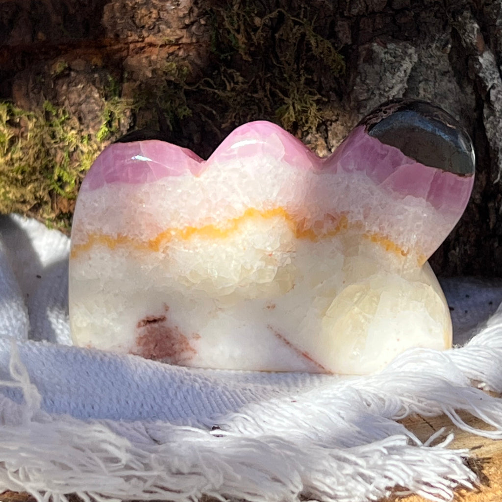 Aragonit roz forma nor m3, druzy.ro, cristale 1