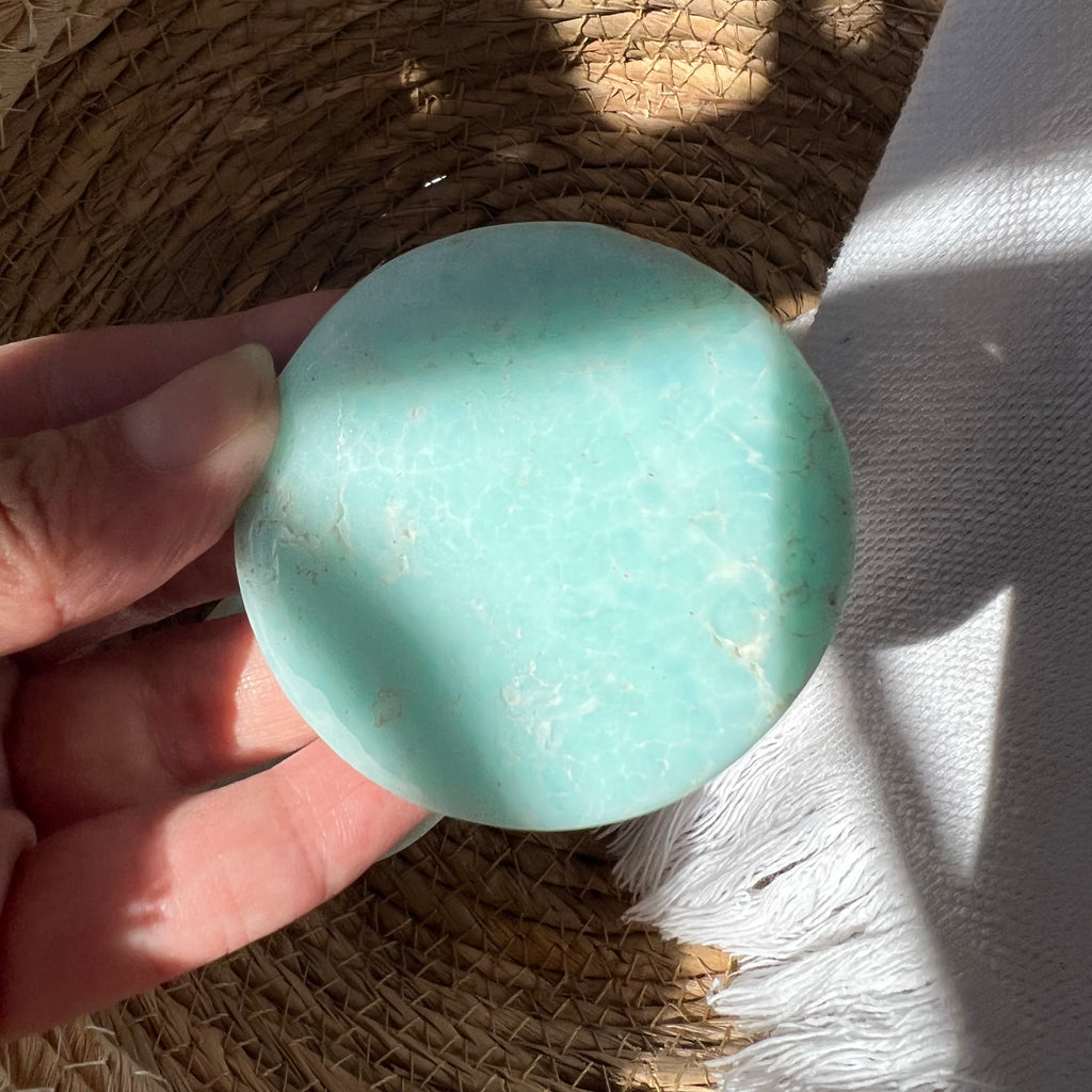 Disc calcit albastru, druzy.ro, cristale 6