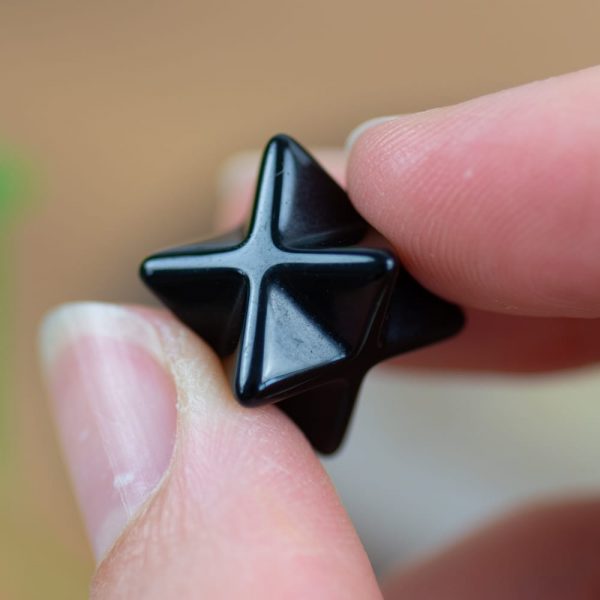 Merkaba obsidian mini 1 cm, druzy.ro, cristale 2