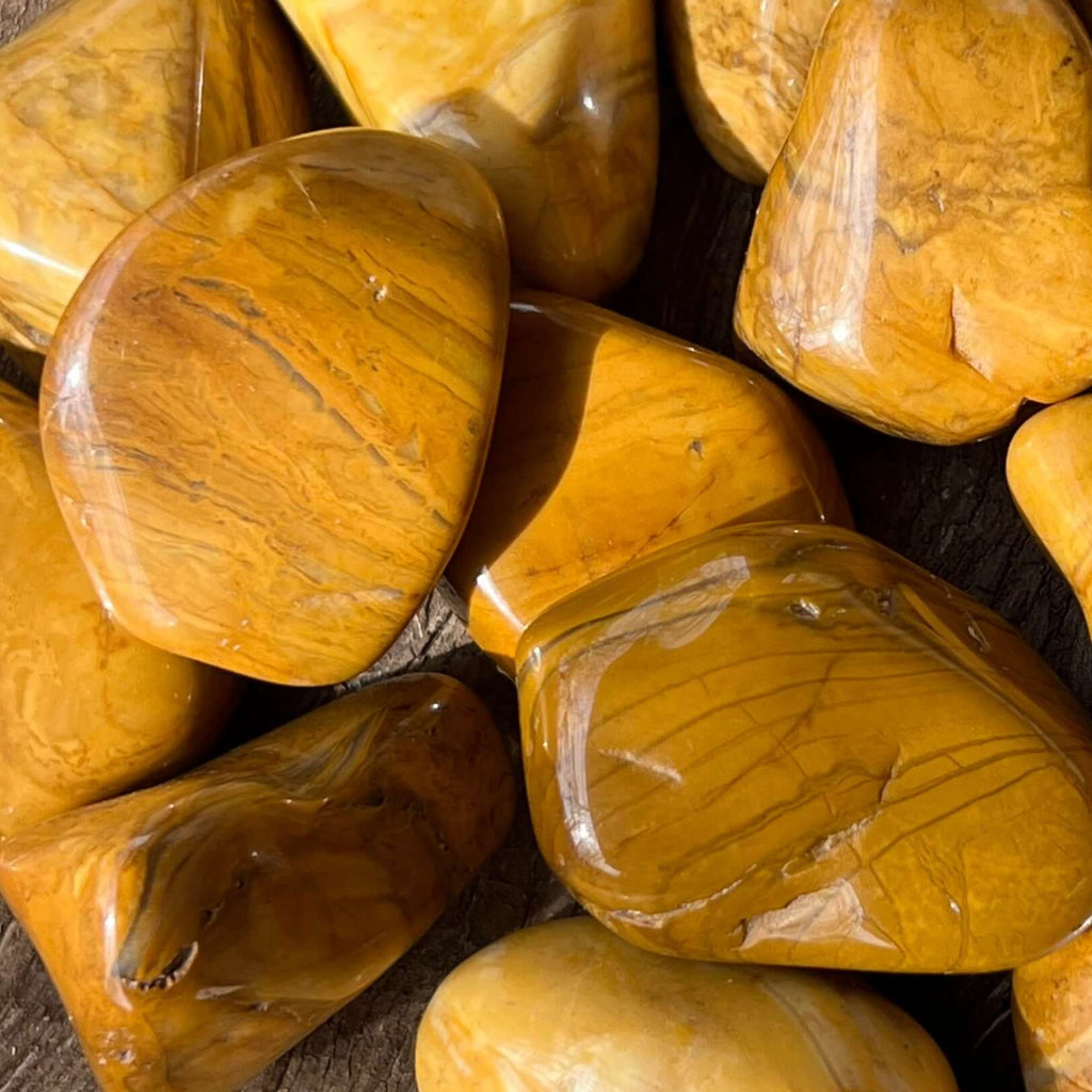 Jasp galben piatra rulata mini, druzy.ro, cristale 1